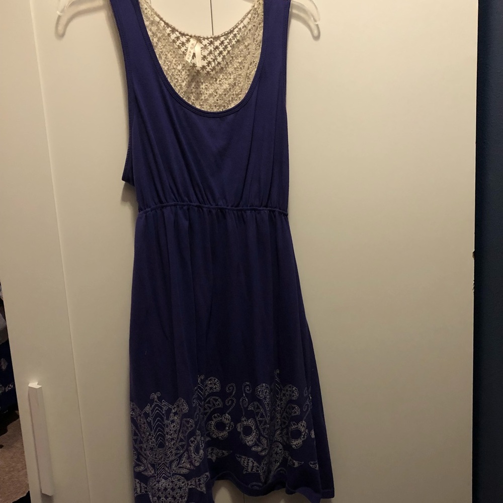 Purple dress with a lace back